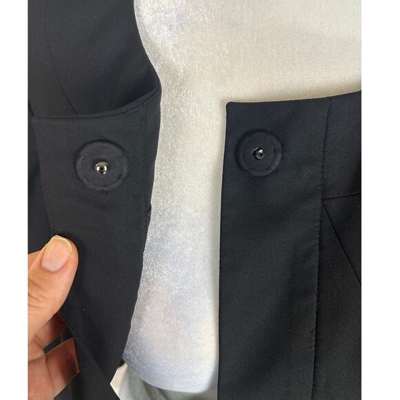 The Limited Women's Size S Black Button Neck Flare Sleeve Crop Jacket #0563 - Picture 6 of 12